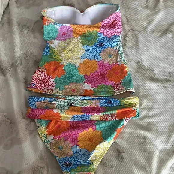 Bleu Rod Beattie Fresh Picks Knot Front Bandeau Tankini Top and Bikini Bottom - Picture 6 of 11